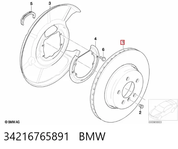Гальмівні диски 34216765891 BMW