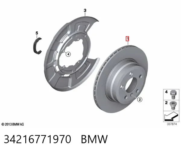 Гальмівні диски 34216771970 BMW