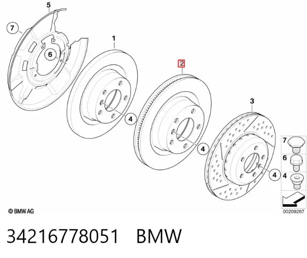 Гальмівні диски 34216778051 BMW