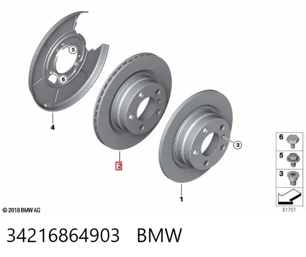 Гальмівні диски 34216864903 BMW
