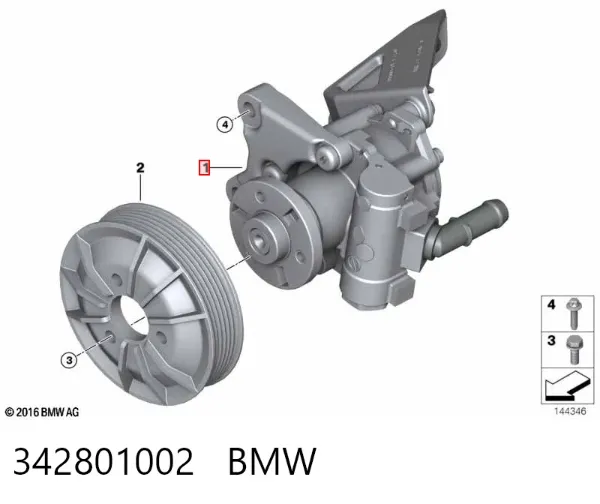 Насос ГУР 342801002 BMW