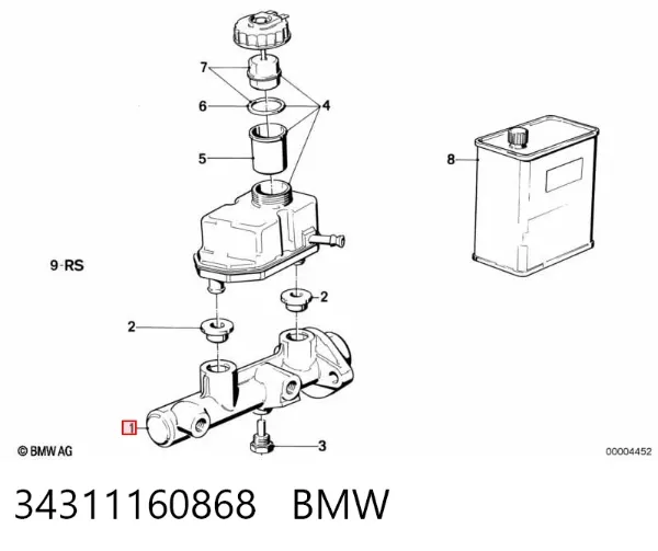 Головний гальмівний циліндр 34311160868 BMW