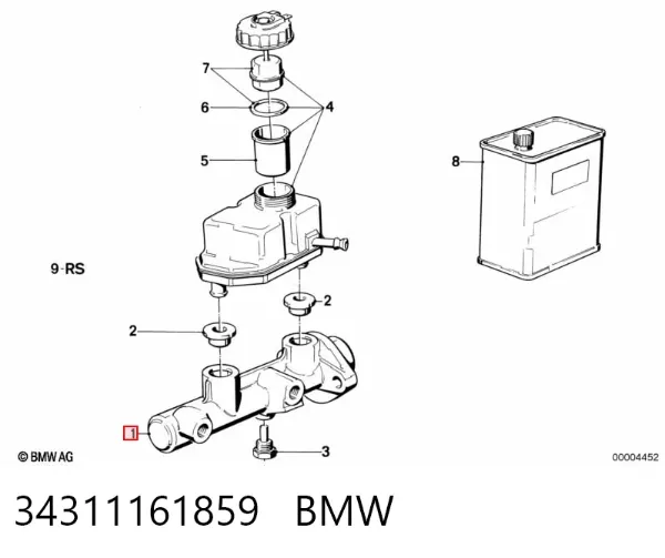 Головний гальмівний циліндр 34311161859 BMW
