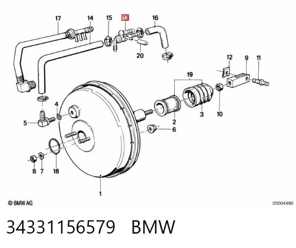 Клапан обмеження тиску палива 34331156579 BMW
