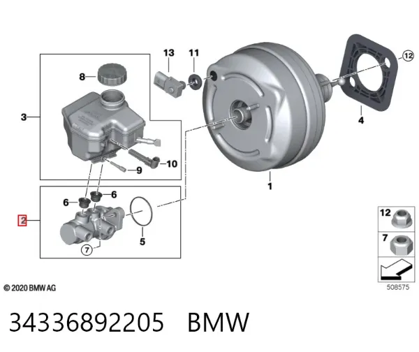 Головний гальмівний циліндр 34336892205 BMW