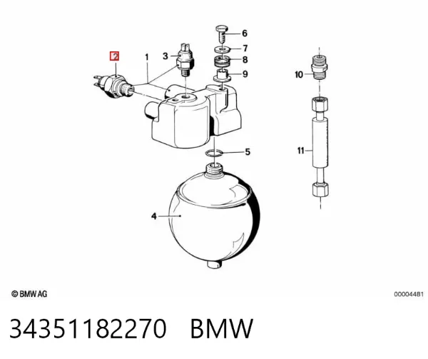 Датчик тиску гальмівної рідини 34351182270 BMW
