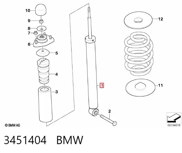Амортизатор задній 3451404 BMW