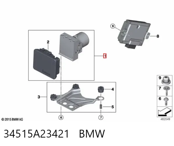 Блок АБС 34515A23421 BMW