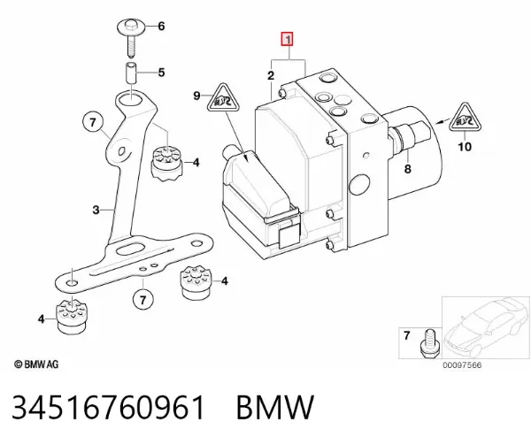 Блок АБС 34516760961 BMW