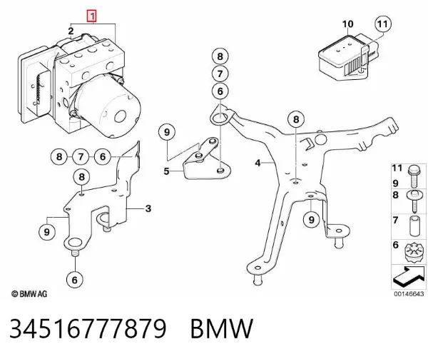 Блок АБС 34516777879 BMW
