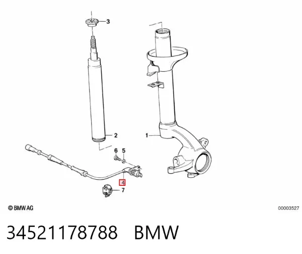Датчик АБС передній BMW 3 E30