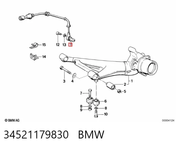 Датчик АБС (ABS) задній 34521179830 BMW