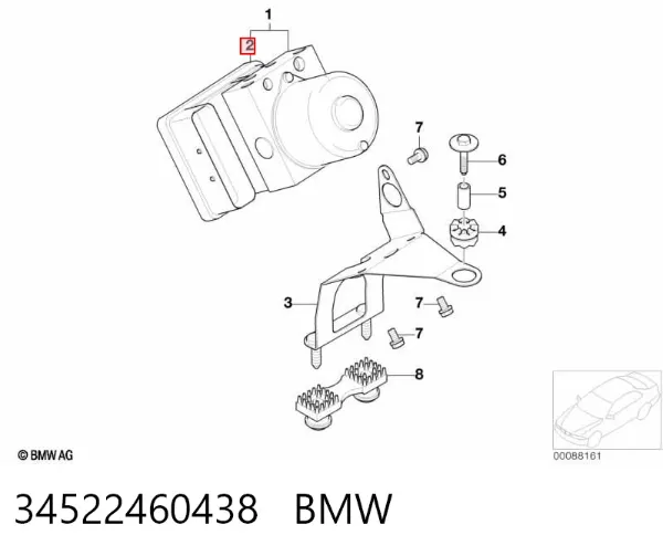 Модуль керування (ЕБУ) АБС (ABS) 34522460438 BMW