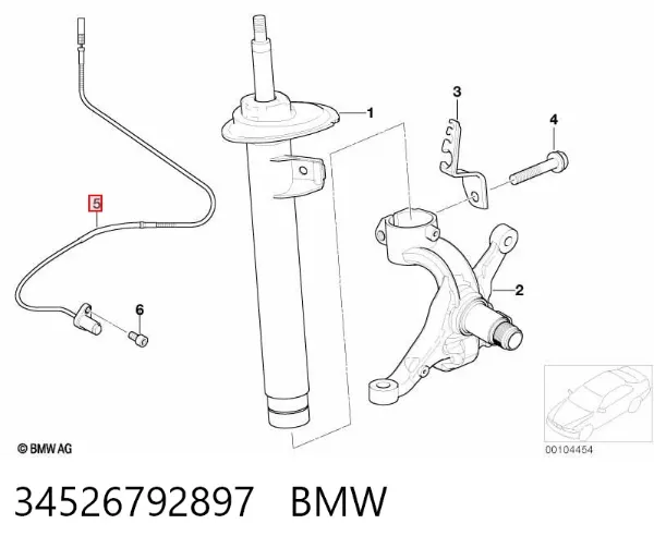 Датчик АБС (ABS) передній, лівий 34526792897 BMW