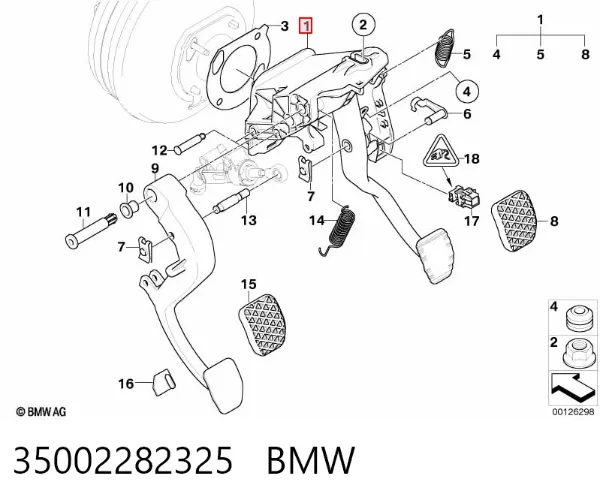 Педаль гальма 35002282325 BMW
