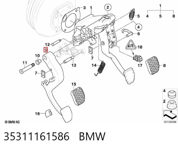 Педаль зчеплення BMW 5 E39