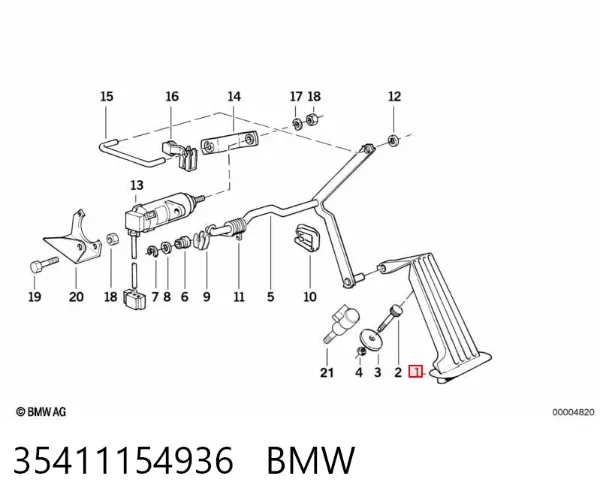 Педаль газу BMW 7 E32