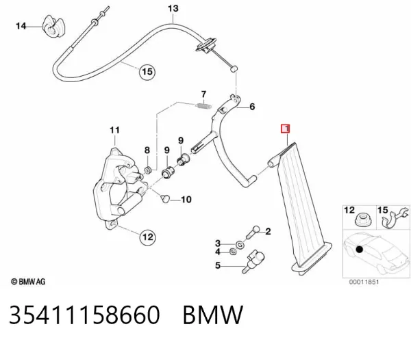 Педаль газу BMW 3 E46