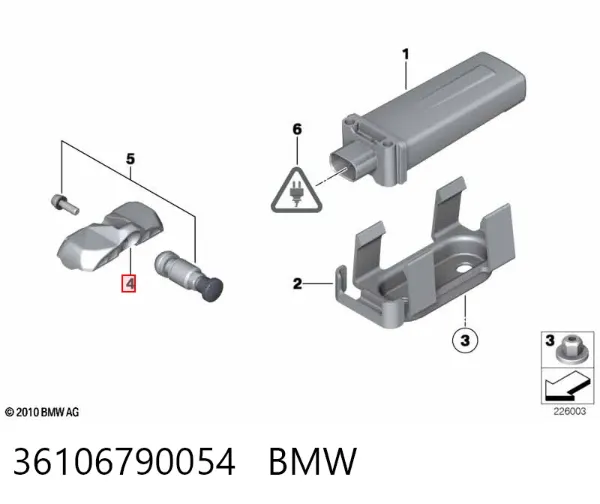 Датчик тиску в шинах 36106790054 BMW