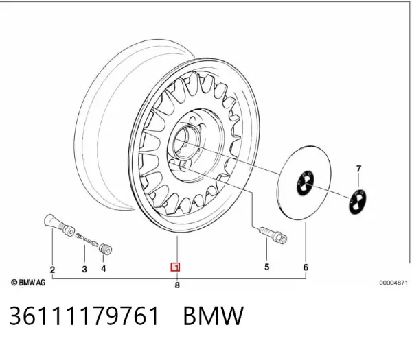 Диски колісні литі (легкосплавні, титанові) 36111179761 BMW