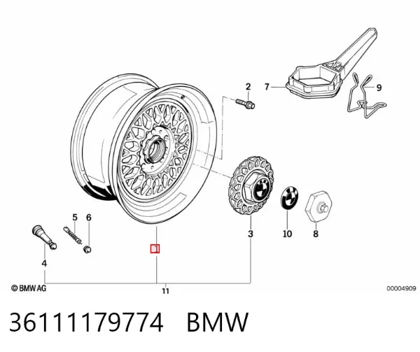 Диски колісні литі (легкосплавні, титанові) 36111179774 BMW