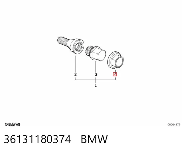 Пробка піддона двигуна 36131180374 BMW