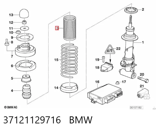 Пильник амортизатора переднього 37121129716 BMW