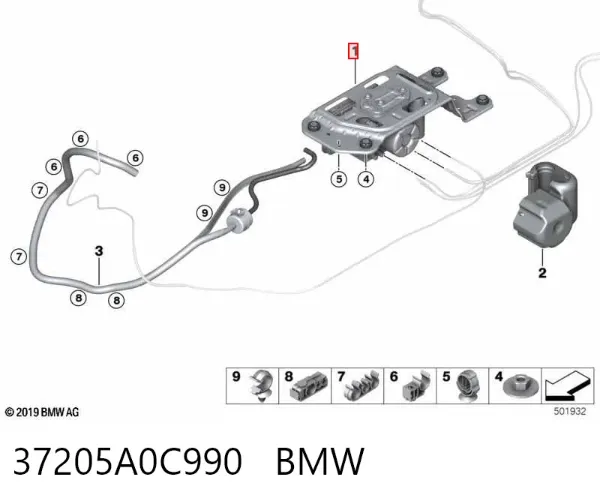 Компресор пневмопідкачки (амортизаторів) 37205A0C990 BMW