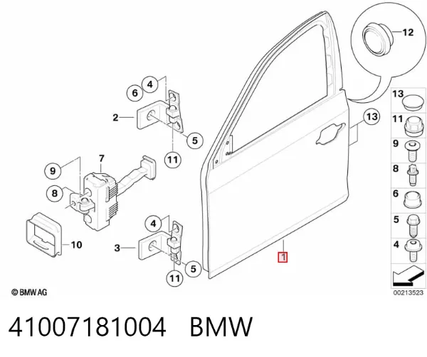 Двері праві передні BMW 5 E61