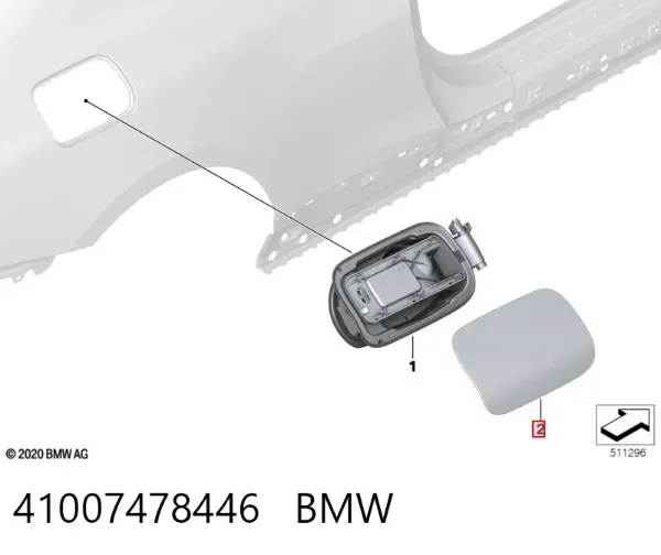 Лючок бензобака 41007478446 BMW
