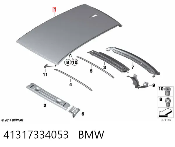 Дах 41317334053 BMW
