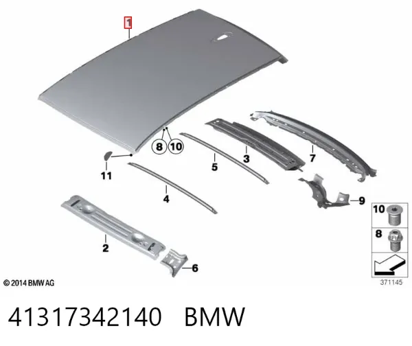 Дах 41317342140 BMW