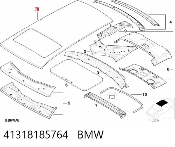 Дах 41318185764 BMW