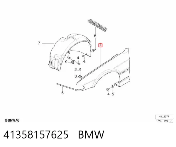 Крило переднє ліве 41358157625 BMW