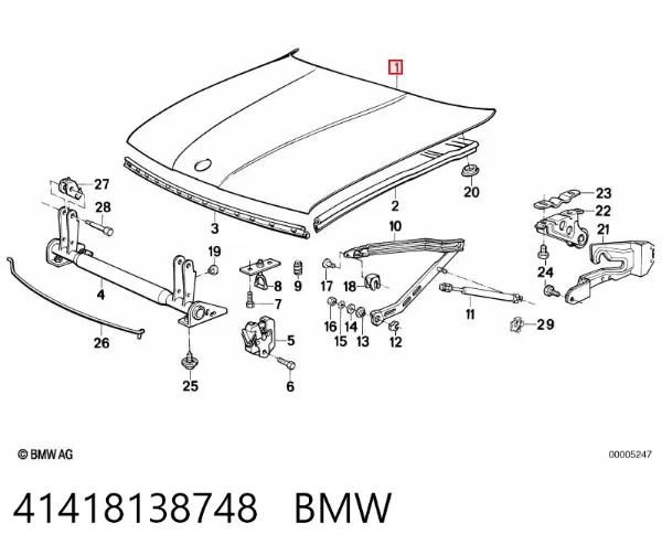 Капот 41418138748 BMW