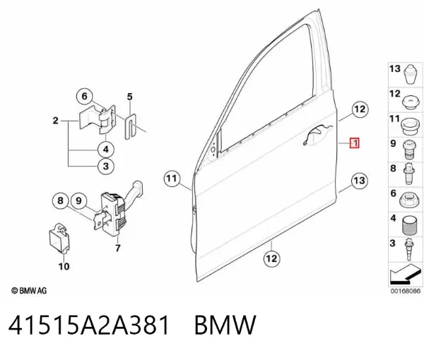 Двері передні ліві BMW 1 E81