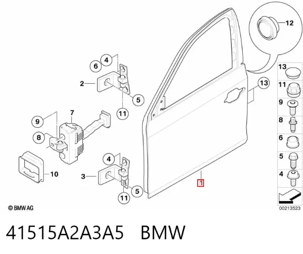 Двері передні ліві 41515A2A3A5 BMW