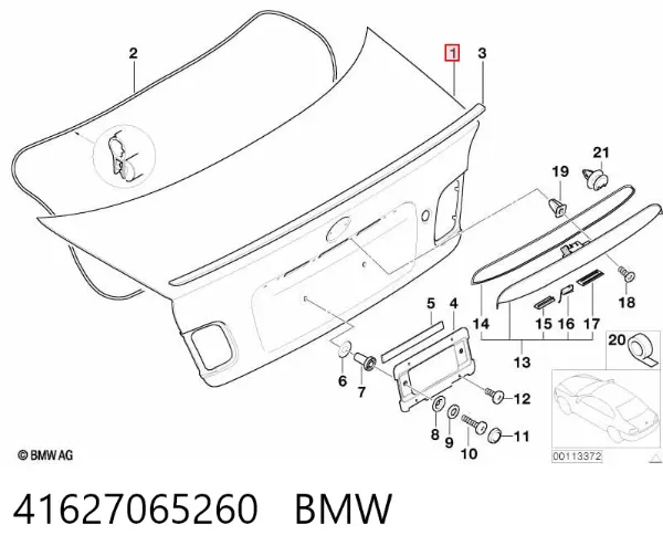 Кришка багажника BMW 3 E46