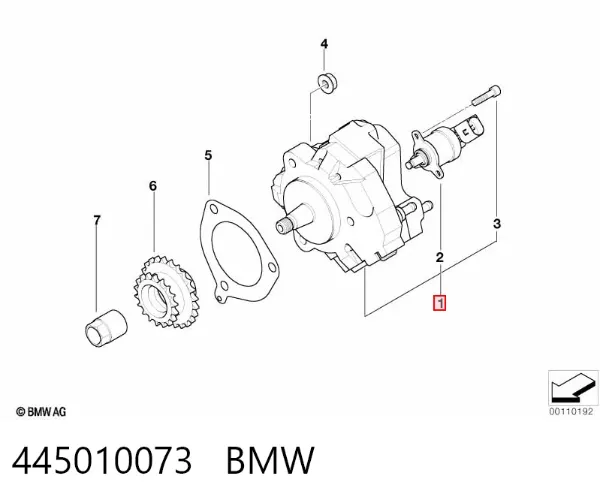 Паливний насос високого тиску 445010073 BMW