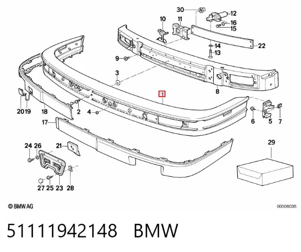Передній бампер BMW 3 E30