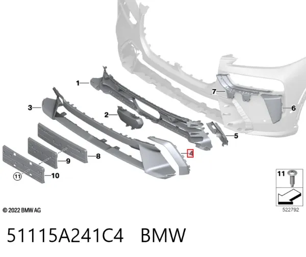  51115A241C4 BMW