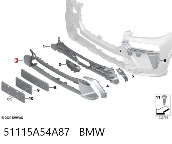  51115A27162 BMW