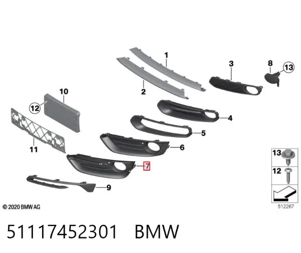  51117452301 BMW