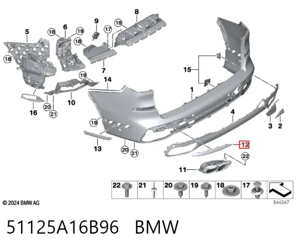  51125A16B96 BMW