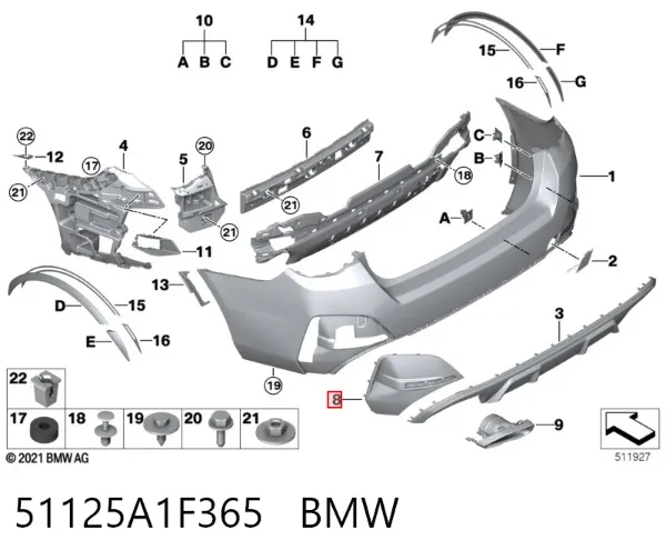  51125A1F365 BMW