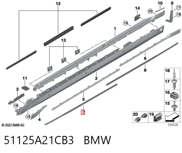  51125A21CB3 BMW