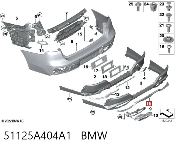  51125A404A1 BMW