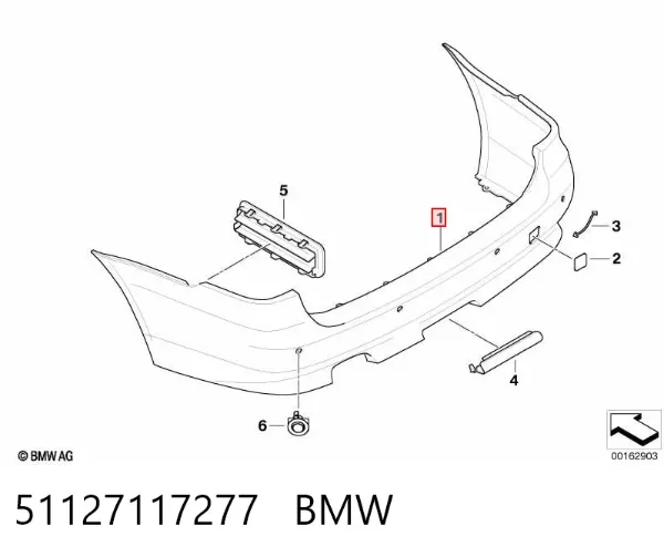 Задній бампер BMW 5 E61