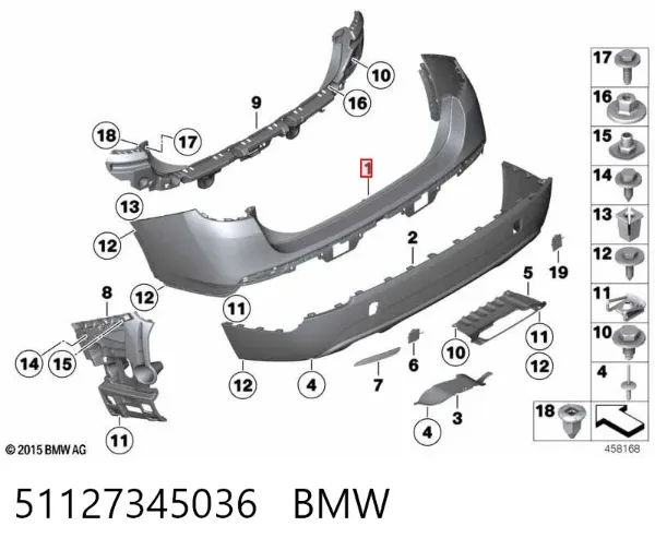 Задній бампер BMW X1 E84