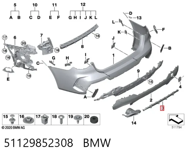  51129852308 BMW
